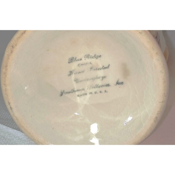 Blue Ridge China Hand Painted Underglaze Southern Potteries, Inc. Made in U.S.A - Picture 3 of 9
